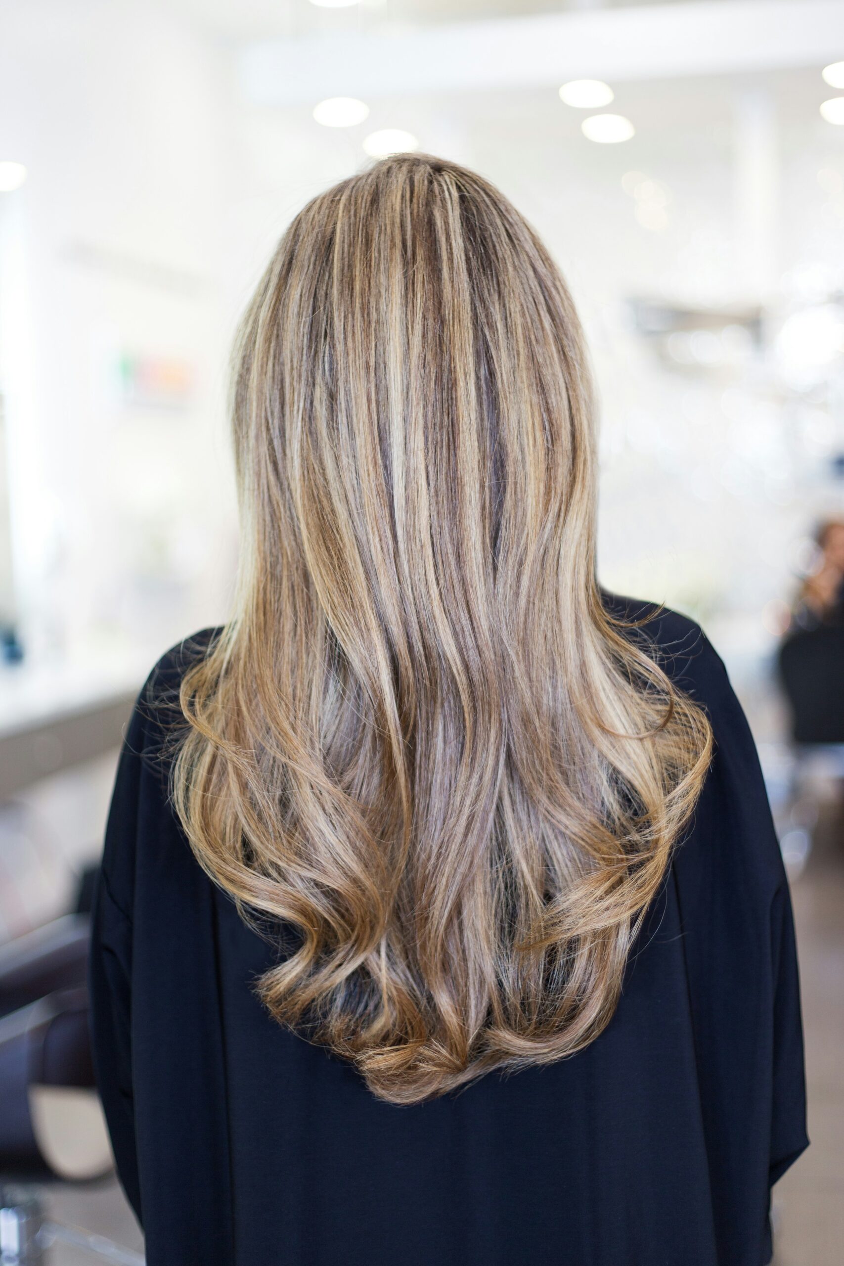 femmme, cheveux, bouclés, blonde